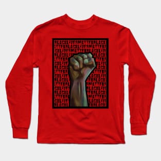 Black Lives Matter Realistic Long Sleeve T-Shirt